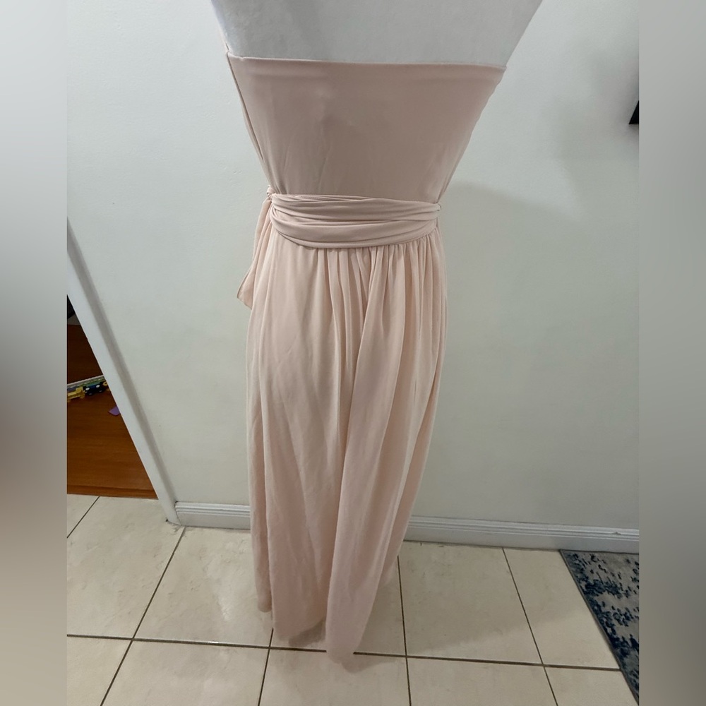 Joanna August Ceremony Soft Pink Maxi Dress Size Medium GUC - Picture 7 of 9